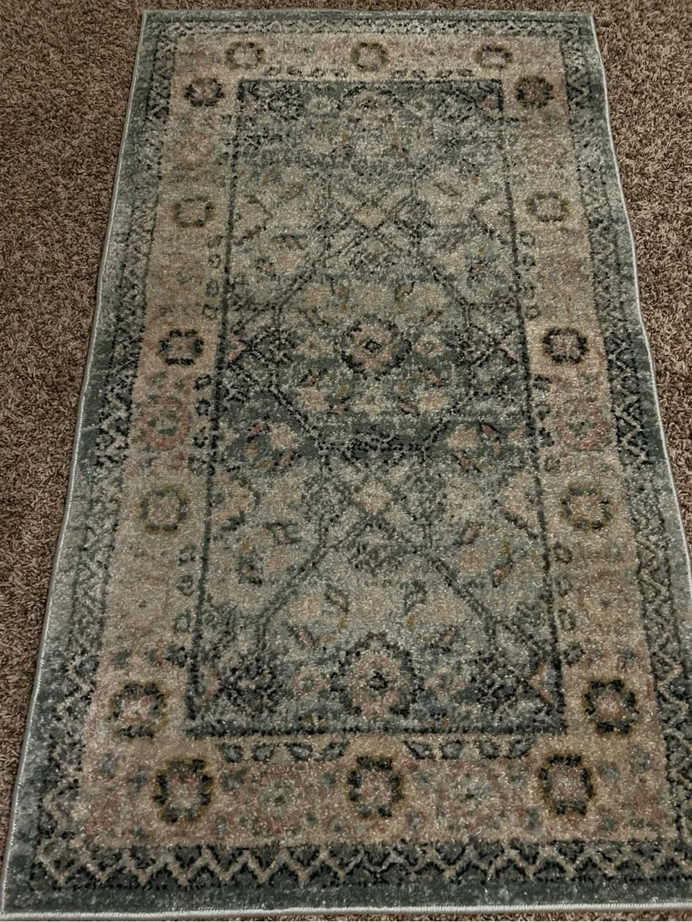 jocelyn Gray and Cream Patterned Door Mat